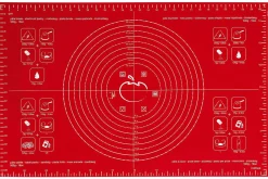 Feuille à pâtisserie Mastrad graduée en silicone rouge 60x40cm