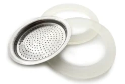 Filtre de rechange pour cafetière italienne Gefu Emilio 2 tasses + 2 joints d'étanchéité