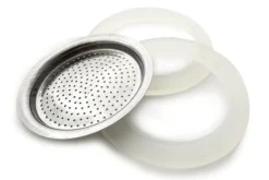 Filtre de rechange pour cafetière italienne Gefu Nando 4 tasses + 2 joints d'étanchéité