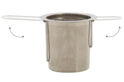 Filtre à thé Point Virgule en inox avec poignées pliables