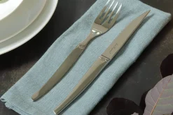 Fourchette de table Lou Laguiole Jet tout inox 20,7cm