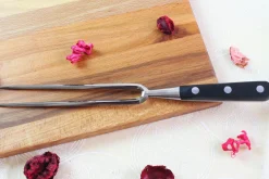 Fourchette à viande Sabatier Éléphant Idéal Forgé 17cm manche nylon noir
