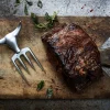 Fourchette à viande Steak Champ Bull Fork en zinc chromé 16,5cm