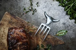 Fourchette à viande Steak Champ Bull Fork en zinc chromé 16,5cm