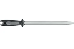 Fusil de boucher FISCHER mèche ovale 30cm grain fin manche noir et gris