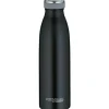Gourde isotherme Thermos inox noir Thermocafé compatible boissons gazeuses