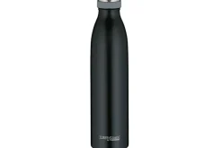 Gourde isotherme Thermos inox noir Thermocafé compatible boissons gazeuses