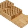 Grand range-couteaux Joseph Joseph Bamboo DrawerStore pour tiroir à 2 niveaux en bambou