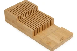 Grand range-couteaux Joseph Joseph Bamboo DrawerStore pour tiroir à 2 niveaux en bambou
