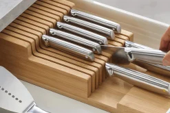 Grand range-couteaux Joseph Joseph Bamboo DrawerStore pour tiroir à 2 niveaux en bambou
