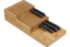 Grand range-couteaux Joseph Joseph Bamboo DrawerStore pour tiroir à 2 niveaux en bambou