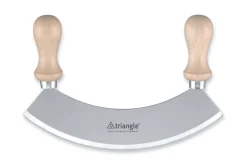 Hachoir berçoir Triangle poignées en hêtre lame simple inox - 2 tailles