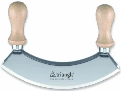 Hachoir berçoir Triangle poignées en hêtre double lame 23cm