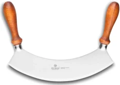 Hachoir demi lune 32 Dumas 25cm double manche en bois