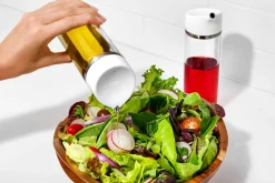 Huilier / vinaigrier OXO en verre avec bec verseur anti goutte