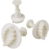 Jeu de 3 découpoirs + poussoirs feuille de houx - Tailles différentes