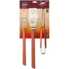 Kit barbecue Tramontina Churrasco 3 pièces : pince + spatule + fourchette à viande