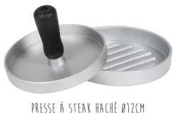 Kit Burger La Bonne Graine - Coupe-frites, presse à steak haché et 4 moules à pain