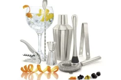 Kit cocktail Deluxe 7 pièces acier inoxydable Pulltex + recettes