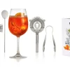 Kit cocktail 5 pièces Pulltex acier inoxydable + recettes