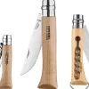 Kit 3 couteaux multifonctions Nomade Opinel acier inox manche hêtre