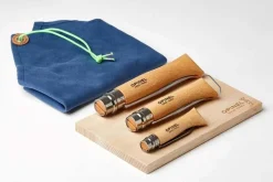 Kit 3 couteaux multifonctions Nomade Opinel acier inox manche hêtre