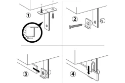 Kit de fixation sous placard Cristel pour barre Panoply