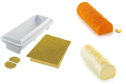 Kit Moule 3D Silikomart Maya Bûche 25x8x6,7cm + accessoires