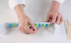 Kit moule à glace Silikomart L'Italiano : 2 moules en silicone et 2 supports en synthétique