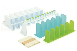 Kit moule à glace Silikomart L'Italiano : 2 moules en silicone et 2 supports en synthétique