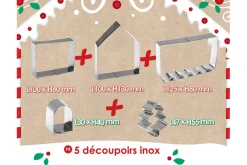 Kit pâtisserie maison pain d'épice 3D Scrapcooking 5 pièces