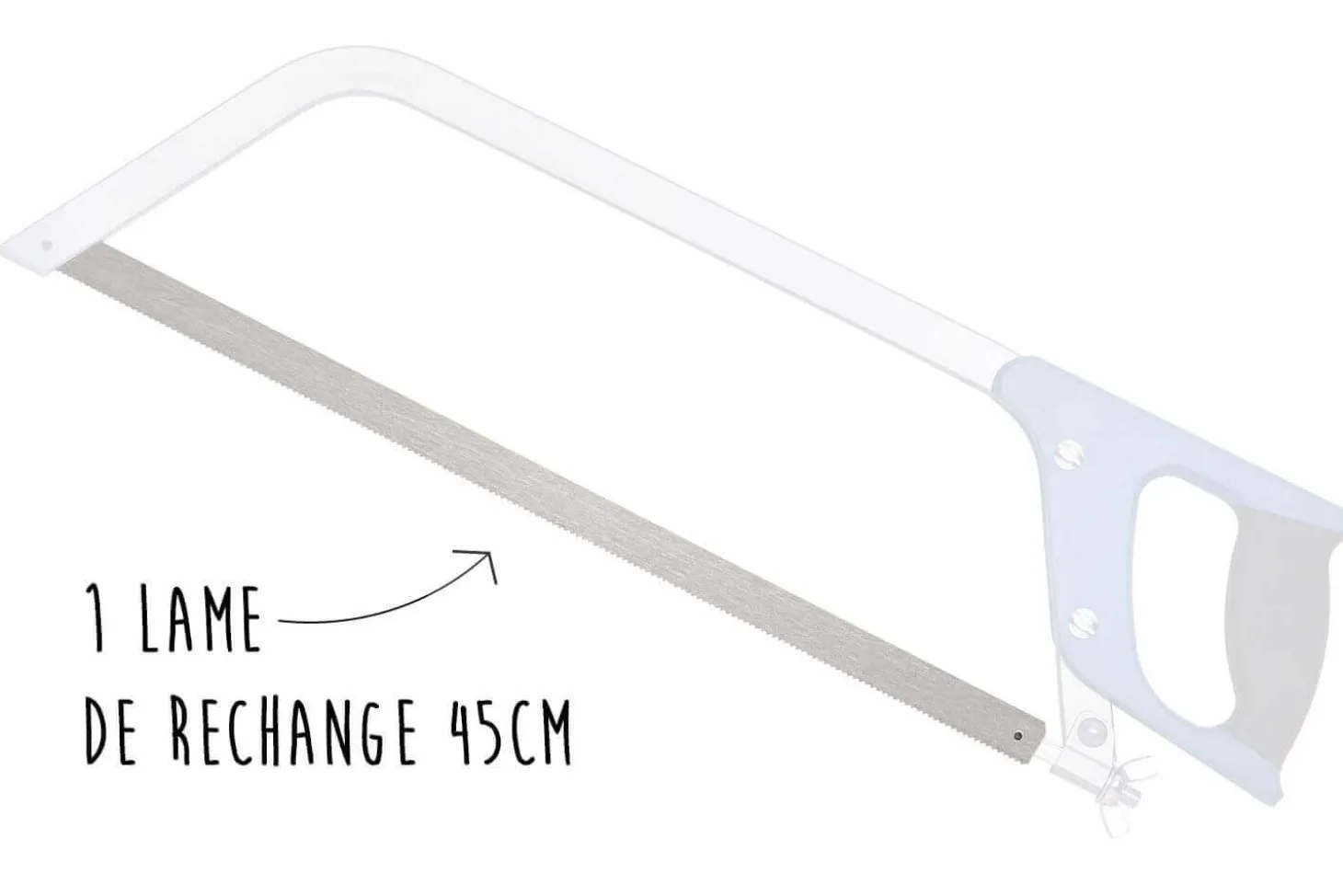 Lame carbone pour scie manche PP bleu 45cm