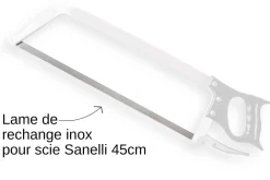Lame de rechange acier inox pour scie de boucher Sanelli 45cm