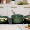 L'Incroyable Kit Cookut 2 poêles et 1 casserole à poignée amovible - fougère