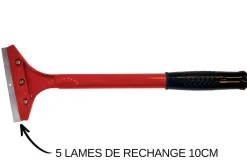 Lot de 5 lames de rechange pour grattoir à plancha