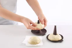 Lot de 6 moules à bagel Lékué marron en silicone Platinum