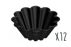 Lot de 12 moules à brioches individuelles Matfer Exoglass®