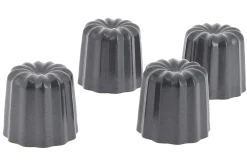 Lot de 4 moules à cannelés bordelais De Buyer anti-adhésifs