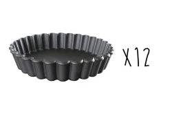 Lot de 12 moules à tartelettes cannelées Exoglass® Matfer