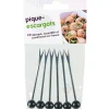 Lot de 6 piques-escargots en acier inoxydable