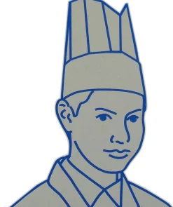 Lot de 10 toques de chef en papier taille réglable 23.5cm