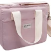 Lunch bag isotherme Akinod 08:17 en polycoton rose 7L