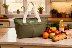 Lunch bag isotherme Akinod 10:47 en polycoton olive 21L