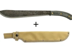 Machette Esee Darien lame carbone 31,5cm manche micarta gris + étui