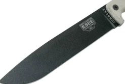 Machette Esee Junglas JUNGLAS-E lame acier carbone noir 26,5cm manche micarta gris + étui