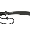 Machette kukri Wildsteer W Tiger WTIG3113NM 45cm lame noire manche Kraton noir + étui en nylon MOLLE