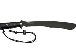 Machette kukri Wildsteer W Tiger WTIG3113N 45cm lame noire manche Kraton noir + étui en nylon