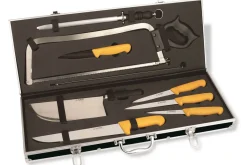Malette boucherie 8 couteaux et accessoires Au Nain jaune
