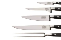 Malette 4 couteaux de cuisine V. Sabatier + 1 fourchette de chef manches 3 rivets