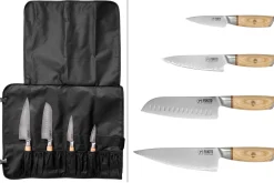 Mallette 4 couteaux de cuisine Fukito Pakka San Mai